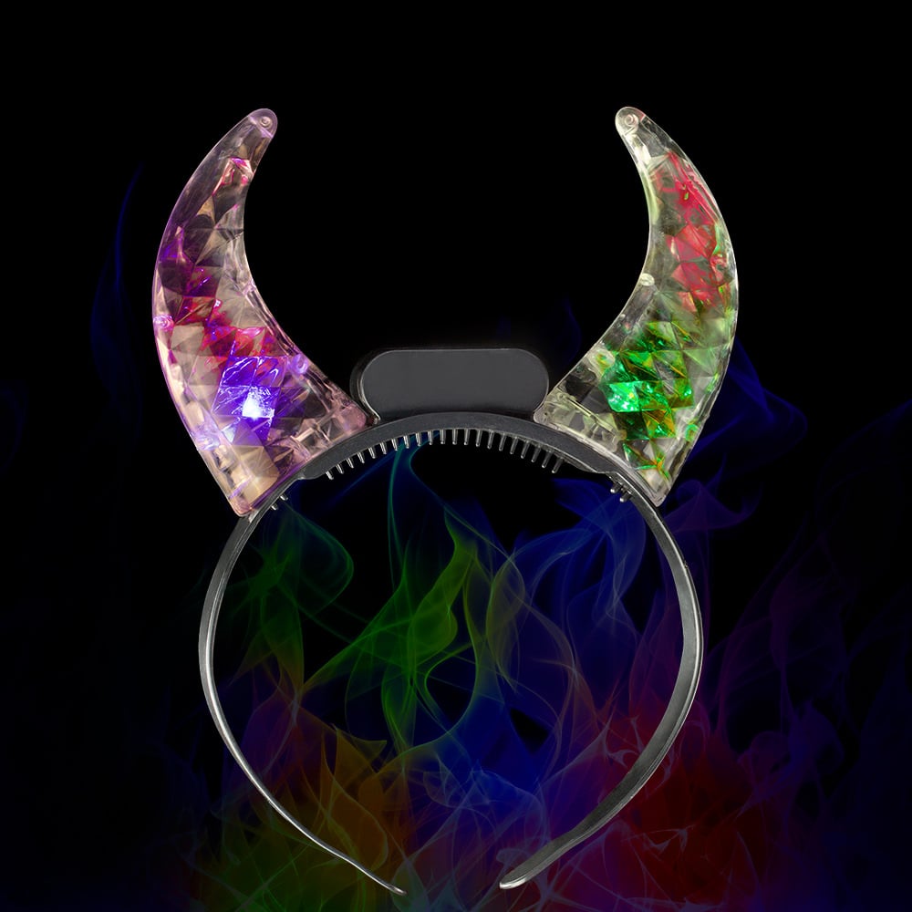 Multi LED Transparent Devil Horns-